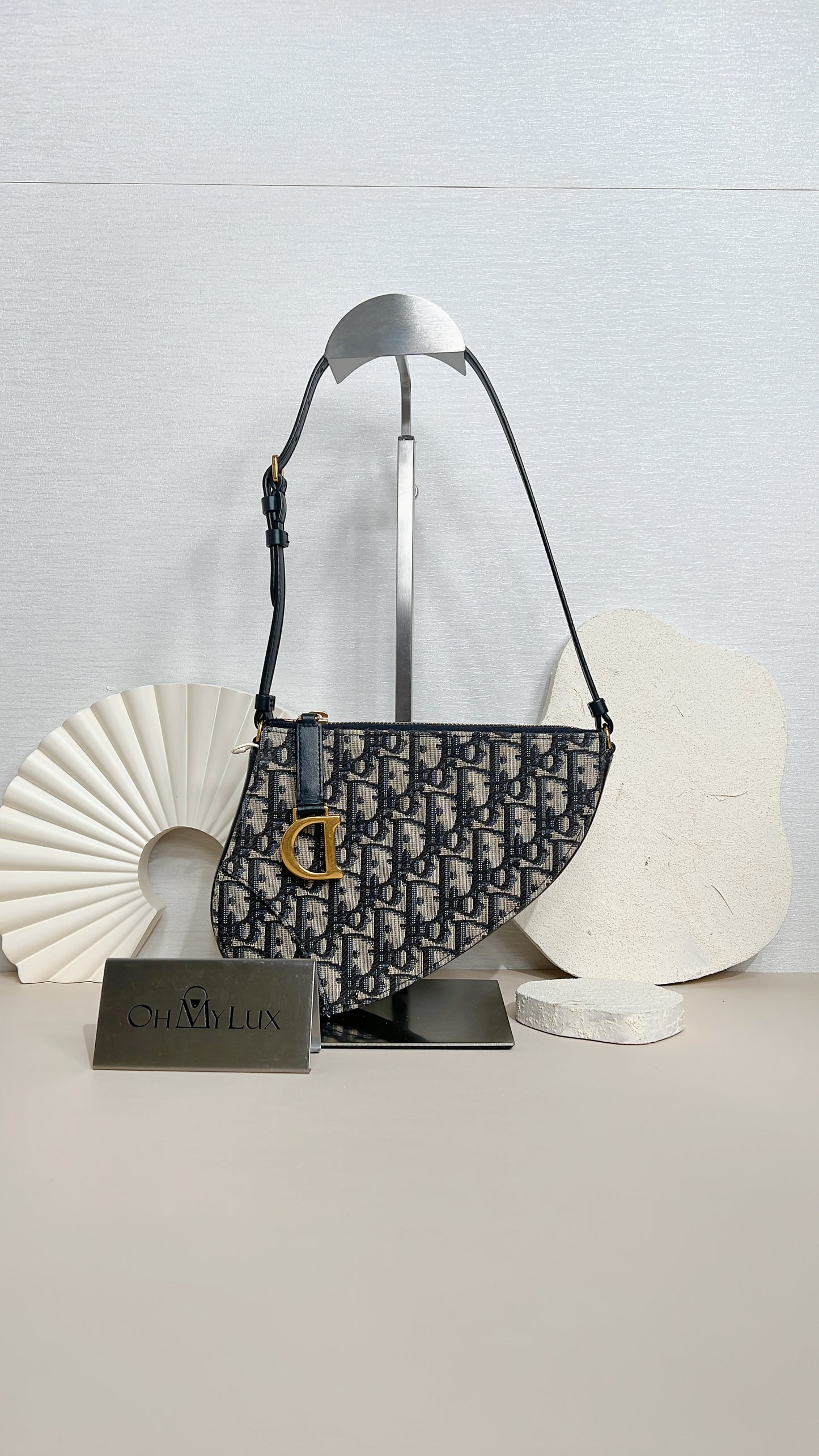 Dior Saddle Rodeo in Blue Dior Oblique Jacquard