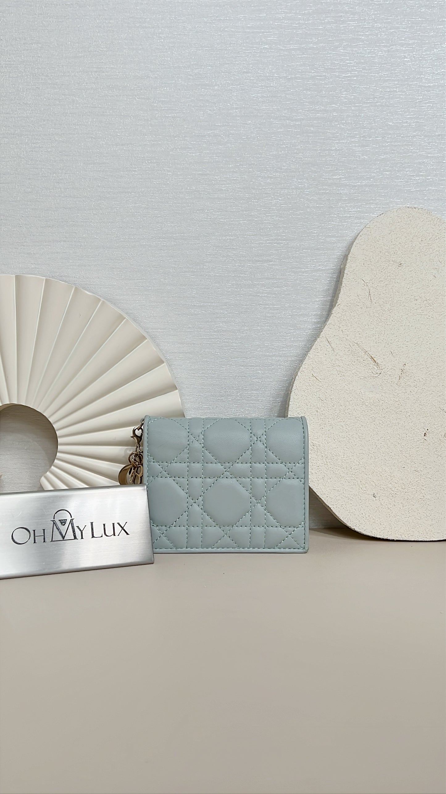 Dior Mini Lady Dior Gardenia Wallet