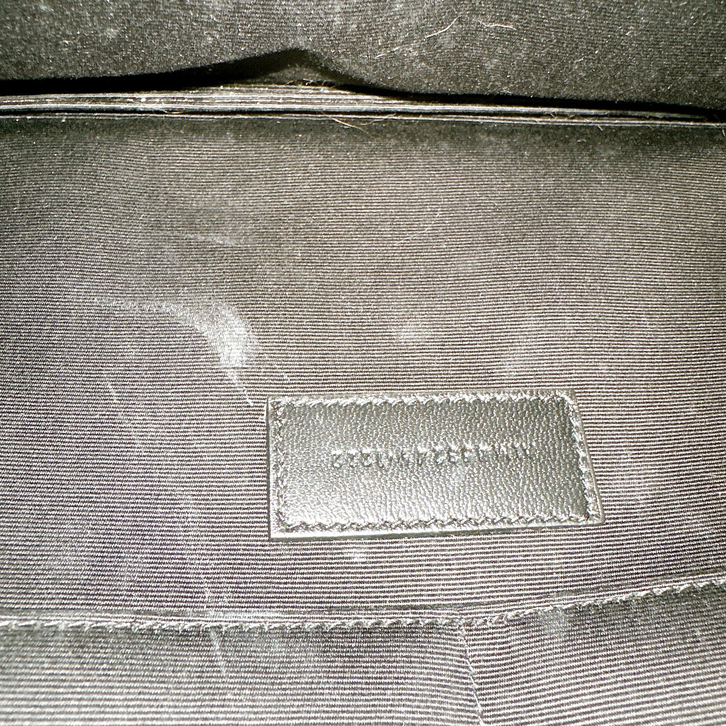 YSL Cassandre Black Crocodile Embossed Zip Pouch