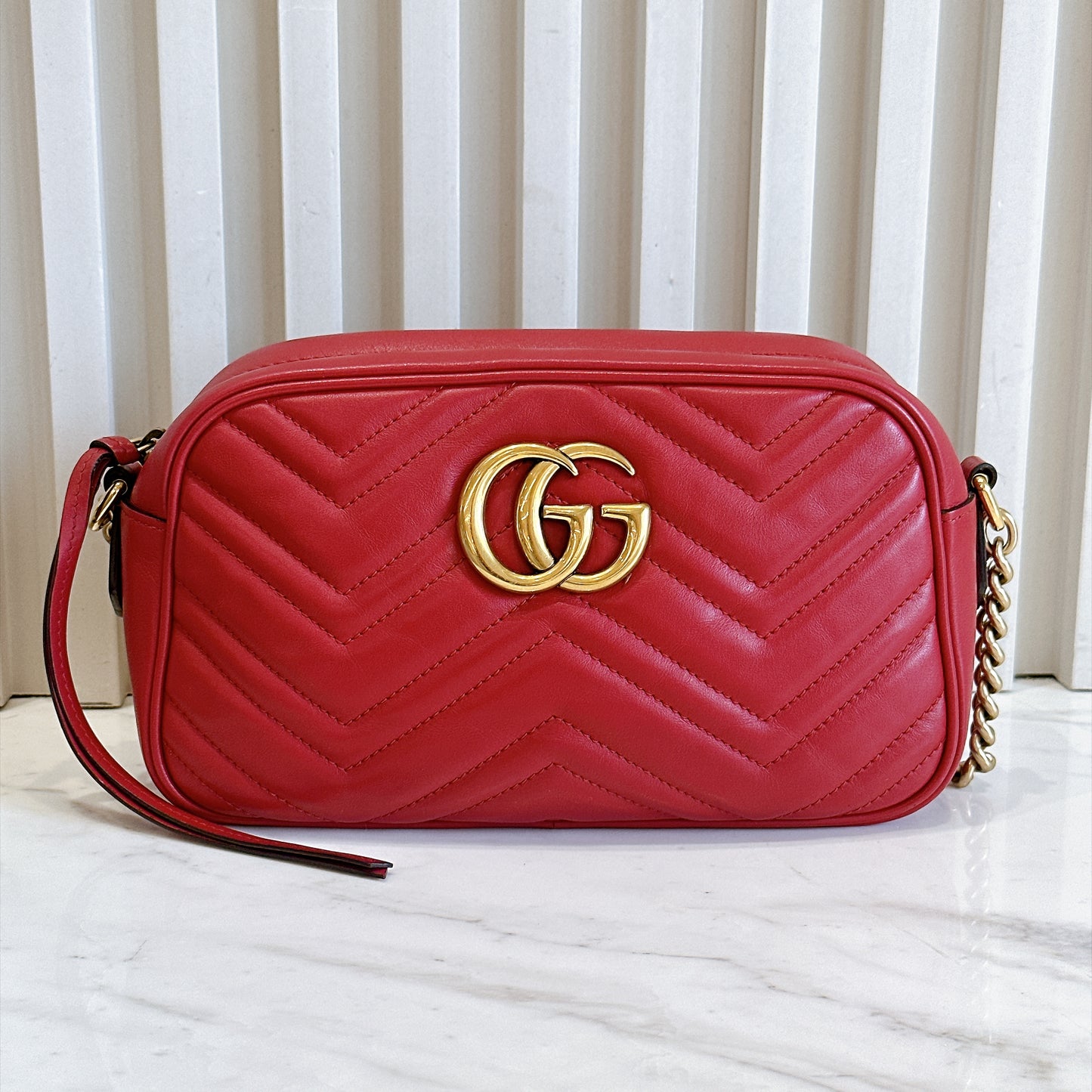 Gucci Marmont Camera Bag in Red Small