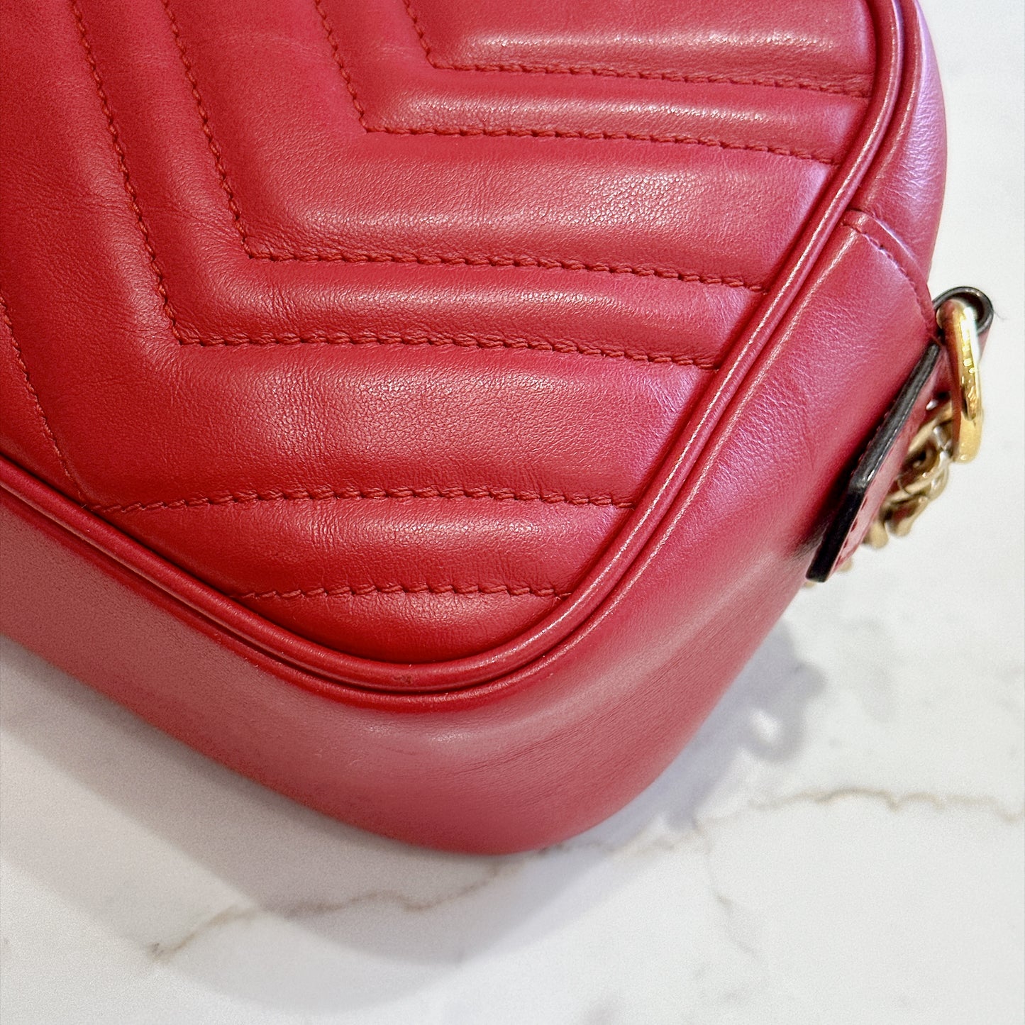 Gucci Marmont Camera Bag in Red Small