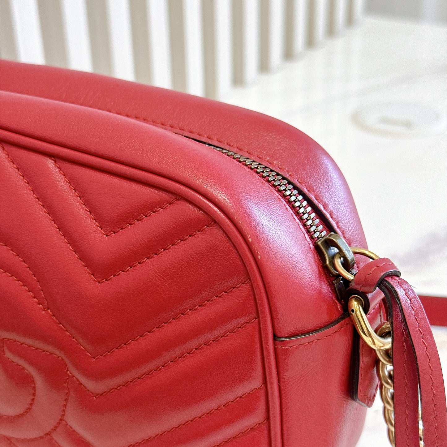 Gucci Marmont Camera Bag in Red Small