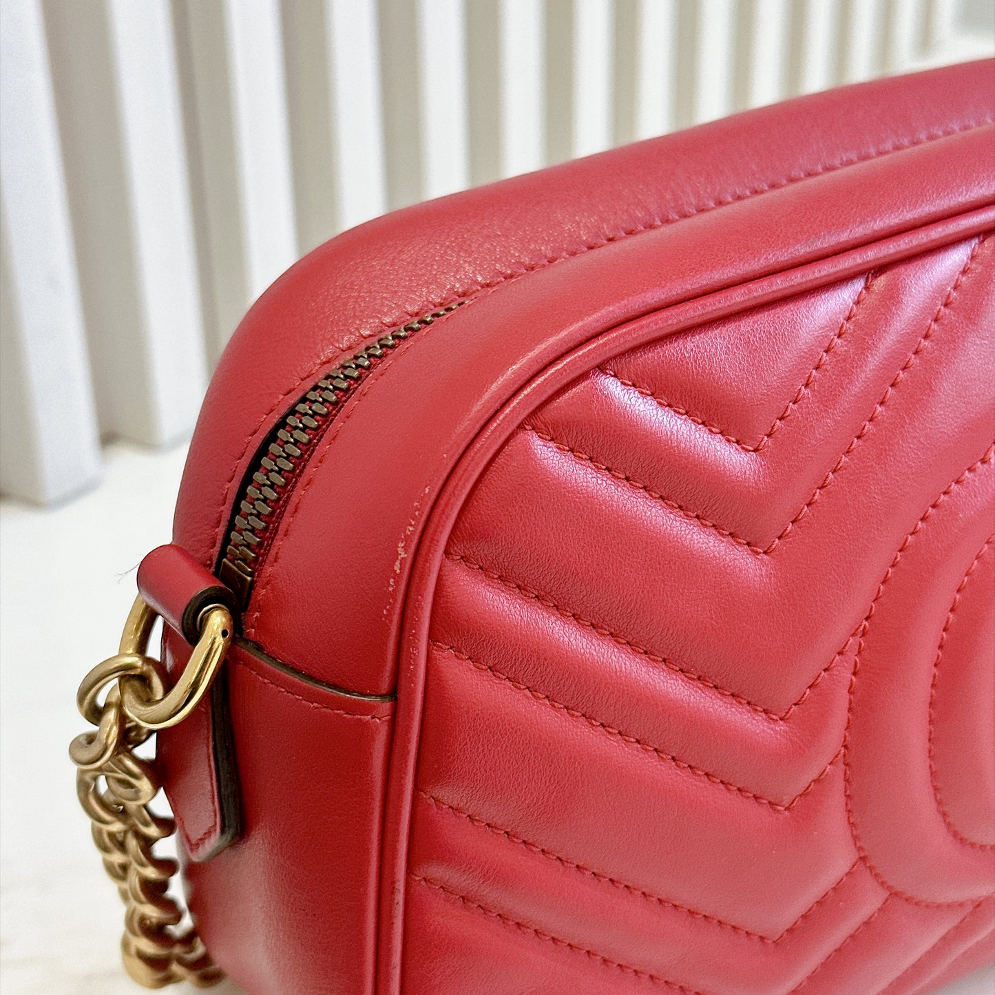 Gucci Marmont Camera Bag in Red Small