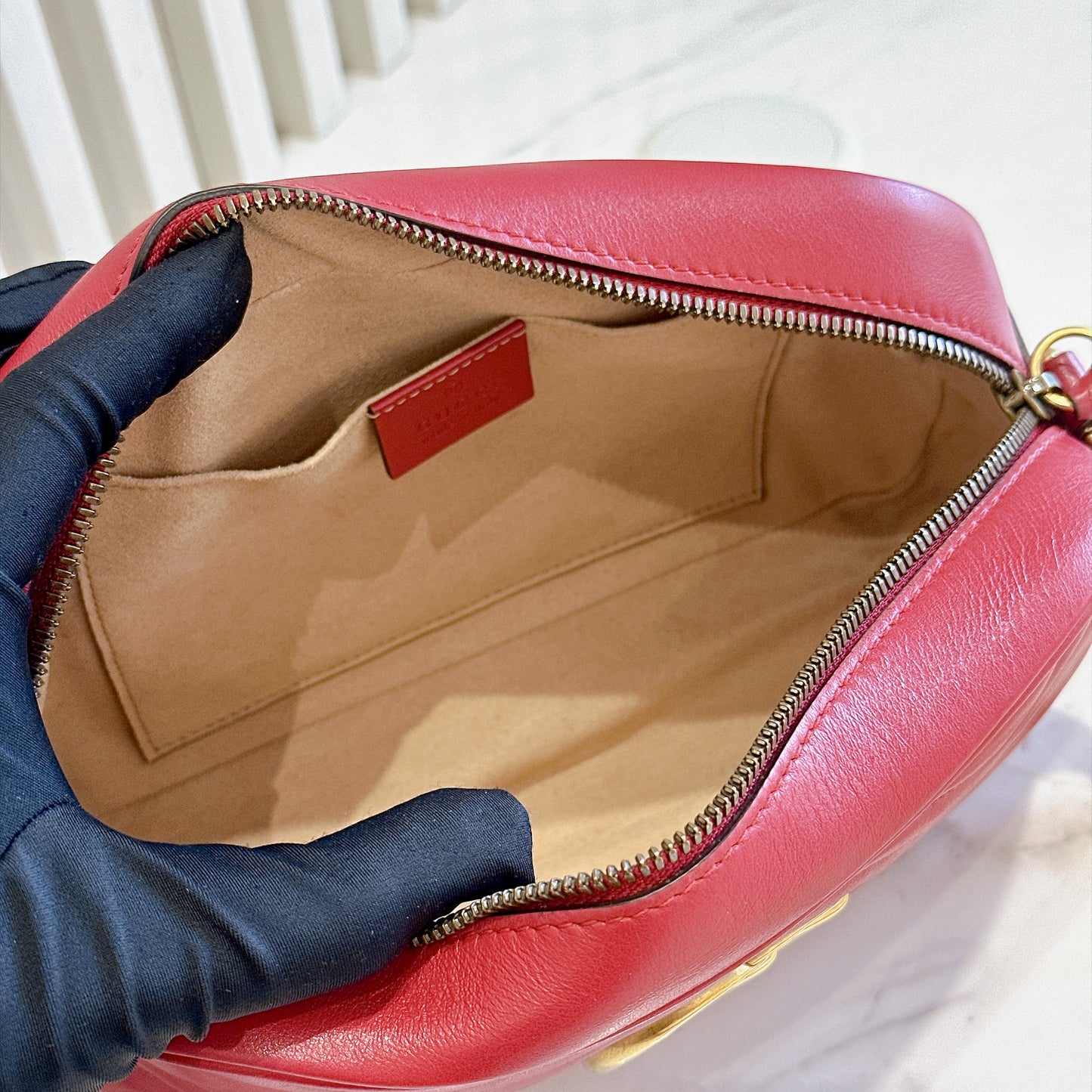 Gucci Marmont Camera Bag in Red Small
