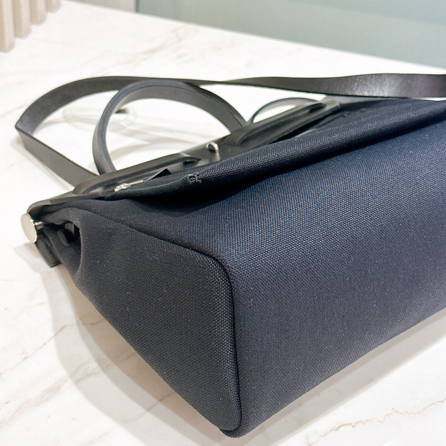 Hermes Herbag Zip 31 in Noir