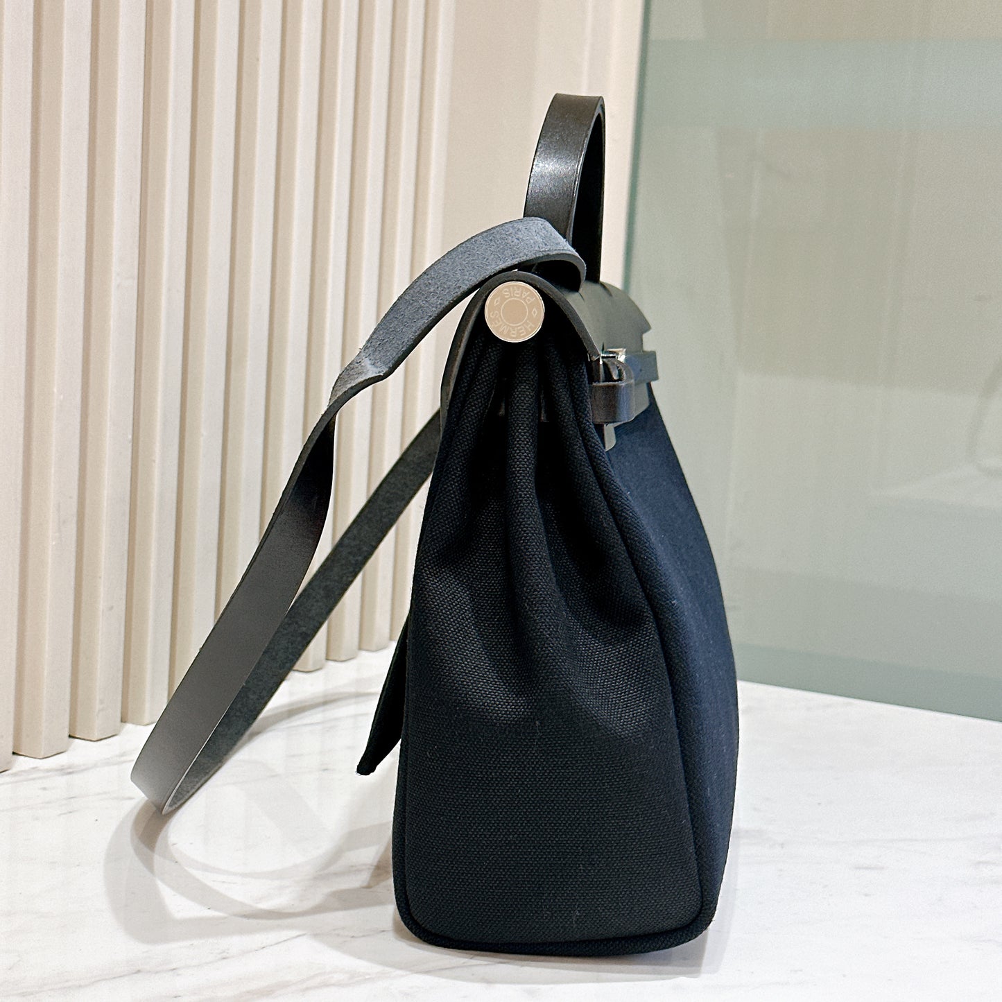 Hermes Herbag Zip 31 in Noir