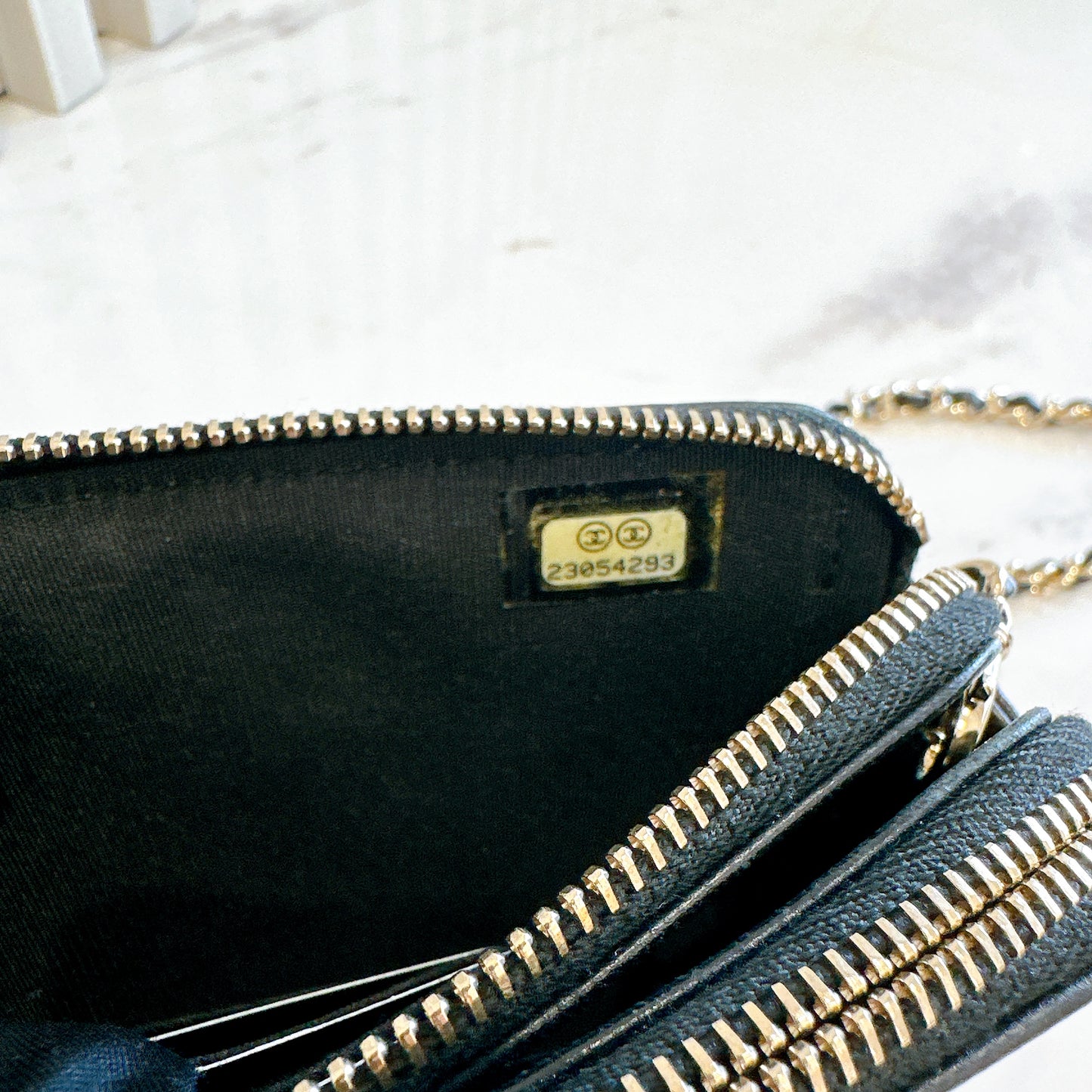 Chanel Boy Double Chain Pochette Black GHW