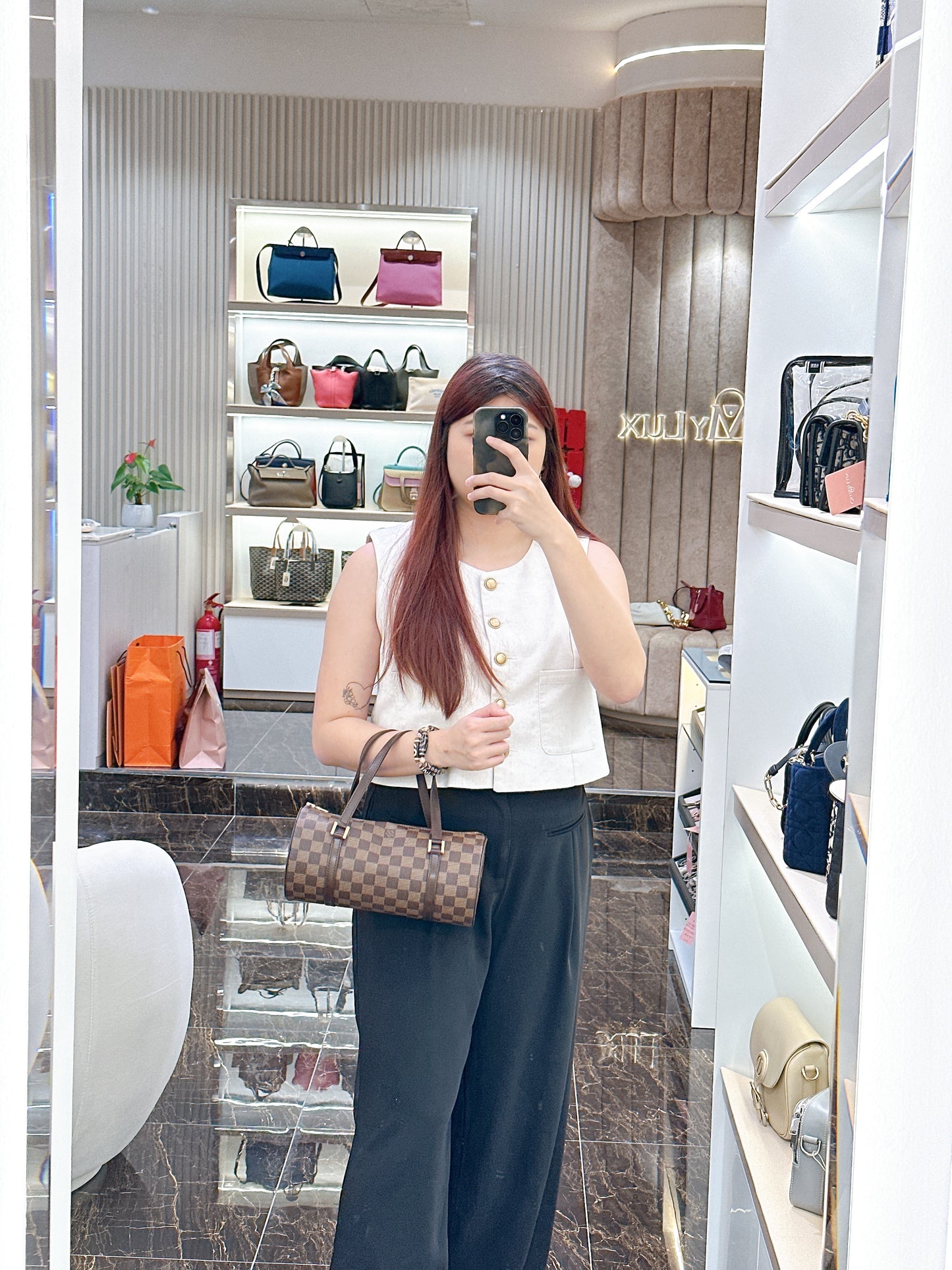 LV Damier Ebene Papillon 26