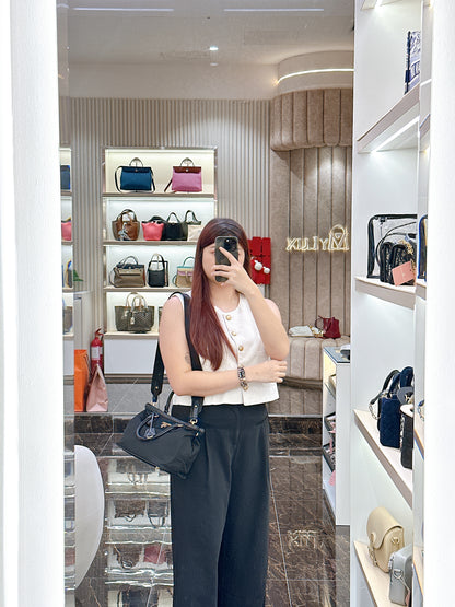 Prada Black Nylon and Leather Tote Bag