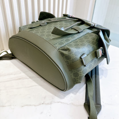 Gucci GG Monogram Large Backpack in Forest Green