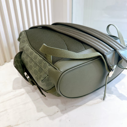 Gucci GG Monogram Large Backpack in Forest Green