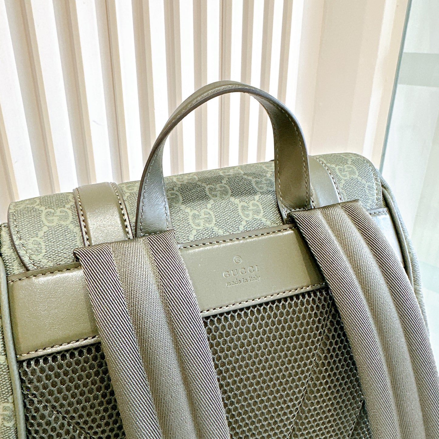 Gucci GG Monogram Large Backpack in Forest Green