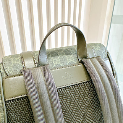 Gucci GG Monogram Large Backpack in Forest Green
