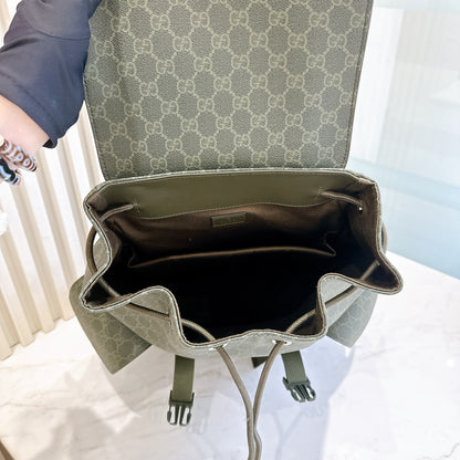 Gucci GG Monogram Large Backpack in Forest Green