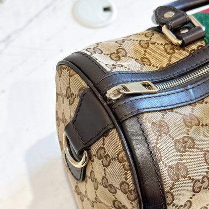 Gucci Boston Web Canvas Bag