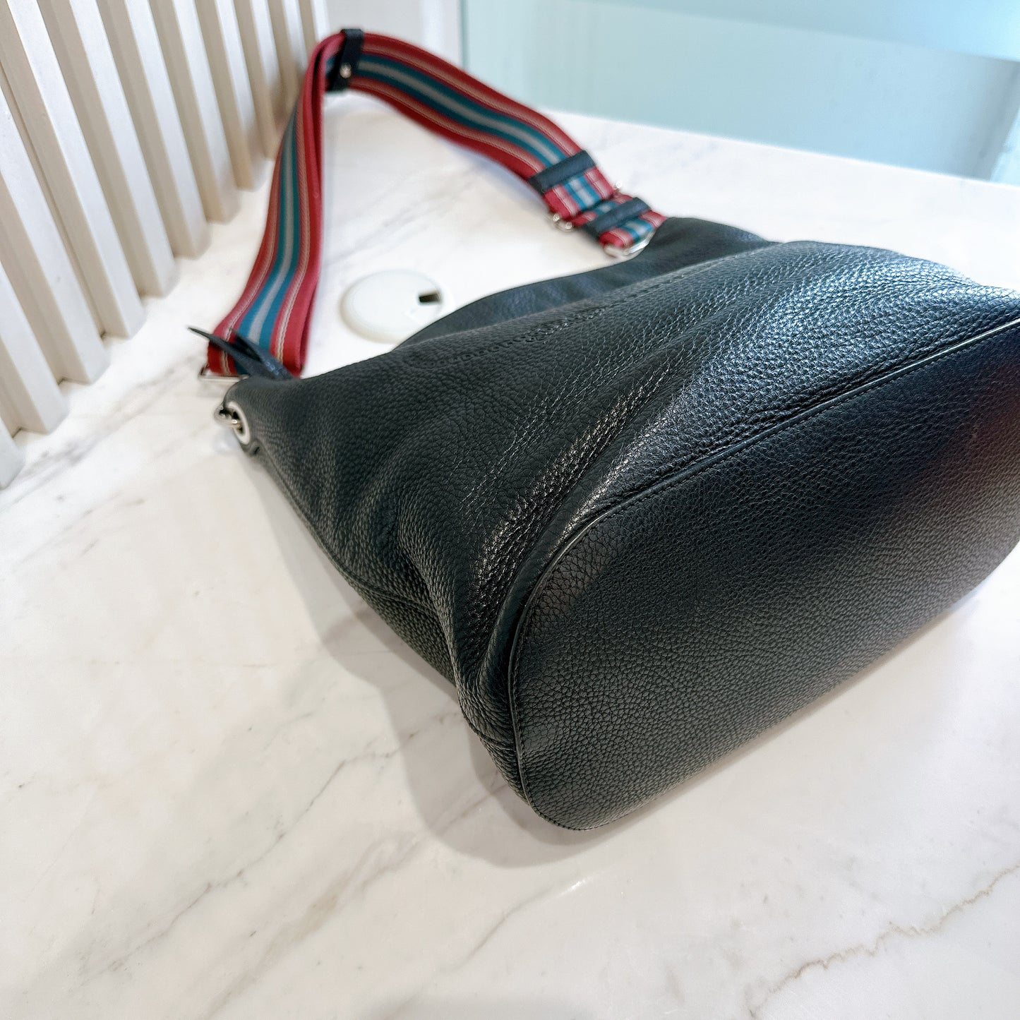 Prada Classic Logo Secchiello Bucket Bag in Nero