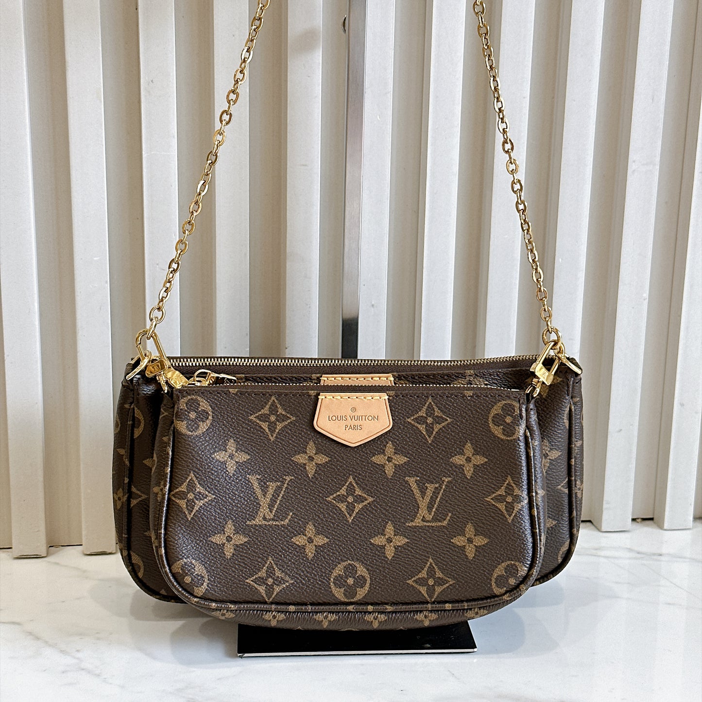 LV Monogram Multi Pochette in Pink Strap