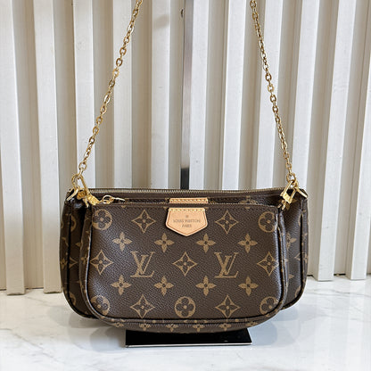 LV Monogram Multi Pochette in Pink Strap