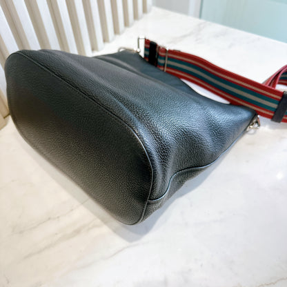 Prada Classic Logo Secchiello Bucket Bag in Nero