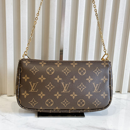 LV Monogram Multi Pochette in Pink Strap