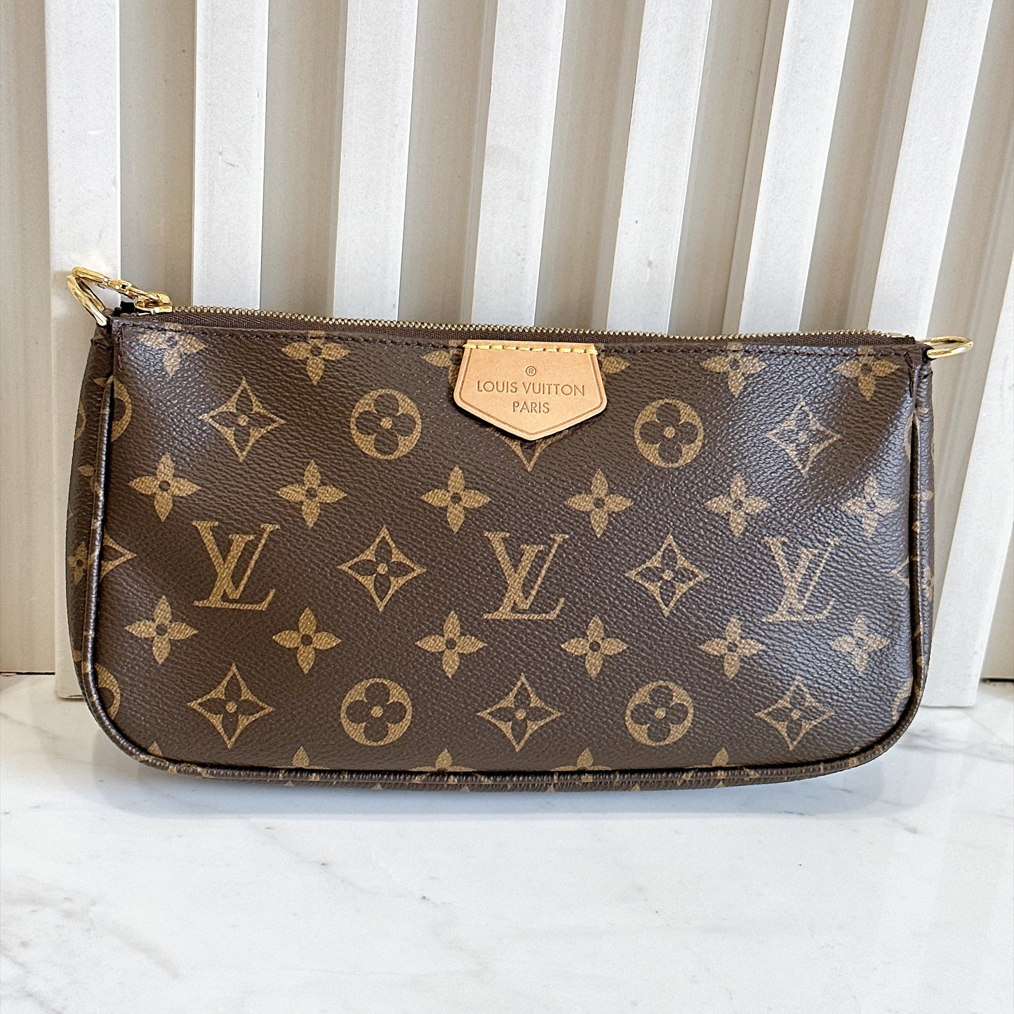 LV Monogram Multi Pochette in Pink Strap