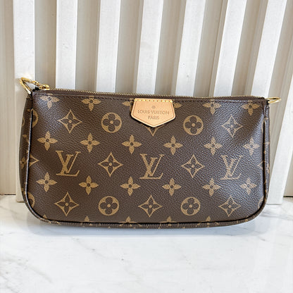 LV Monogram Multi Pochette in Pink Strap