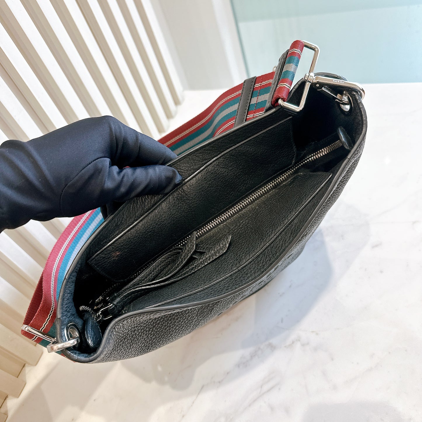 Prada Classic Logo Secchiello Bucket Bag in Nero
