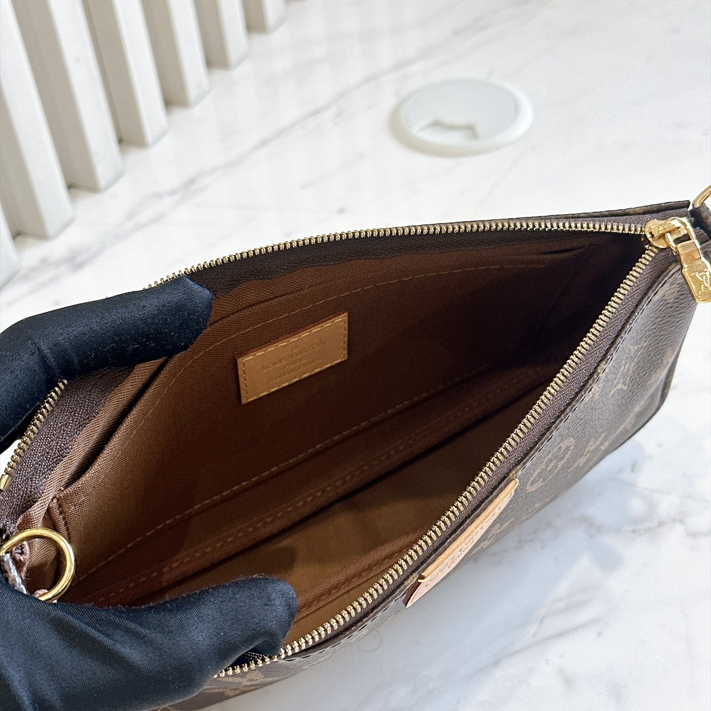 LV Monogram Multi Pochette in Pink Strap