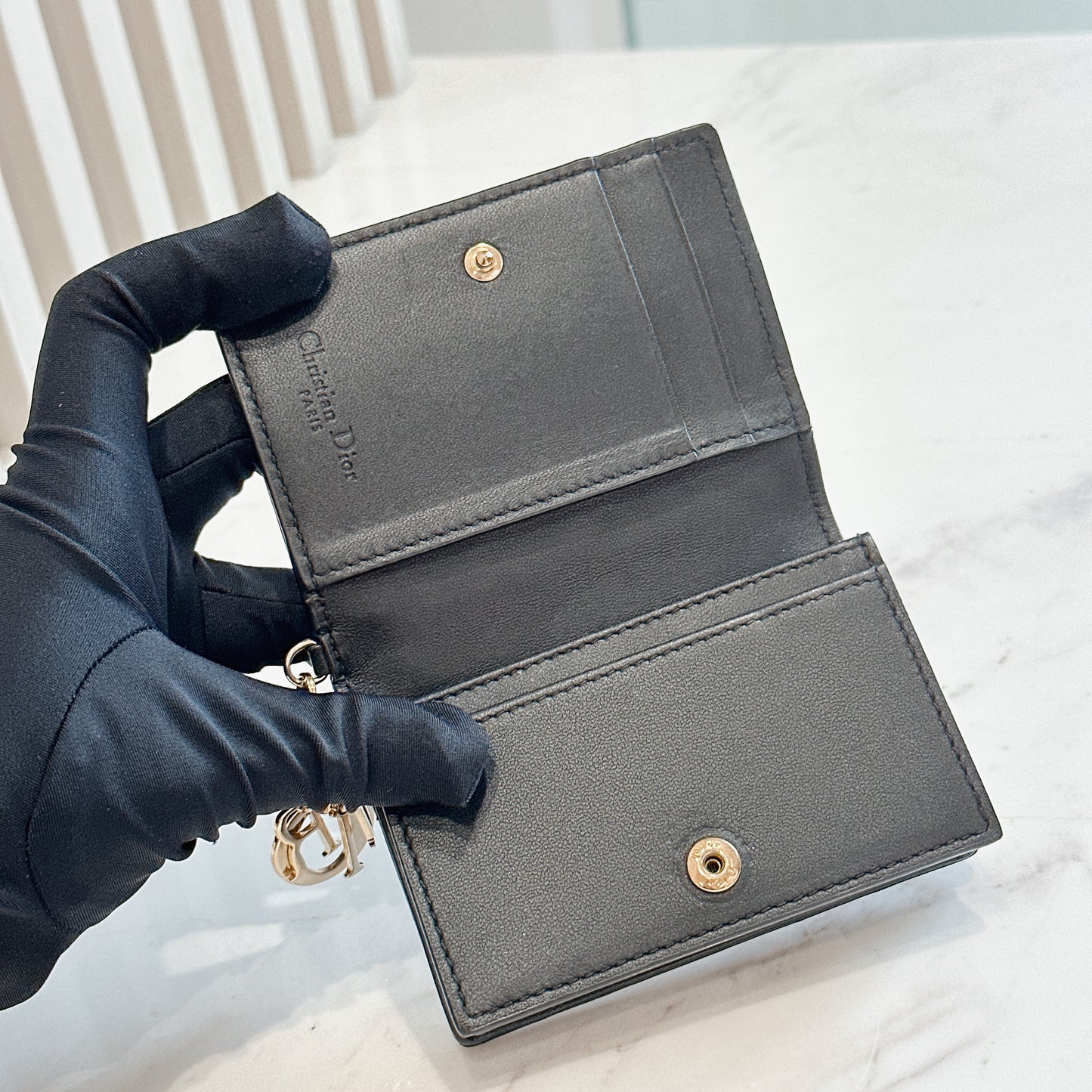 Lady Dior Wallet in Black