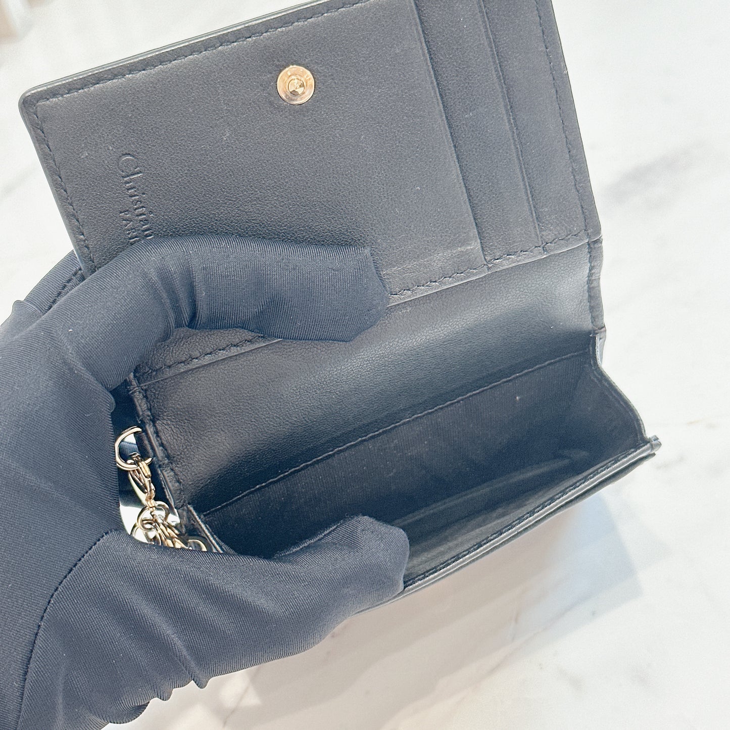 Lady Dior Wallet in Black