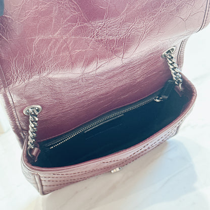 YSL Niki Mini in Burgundy Colour