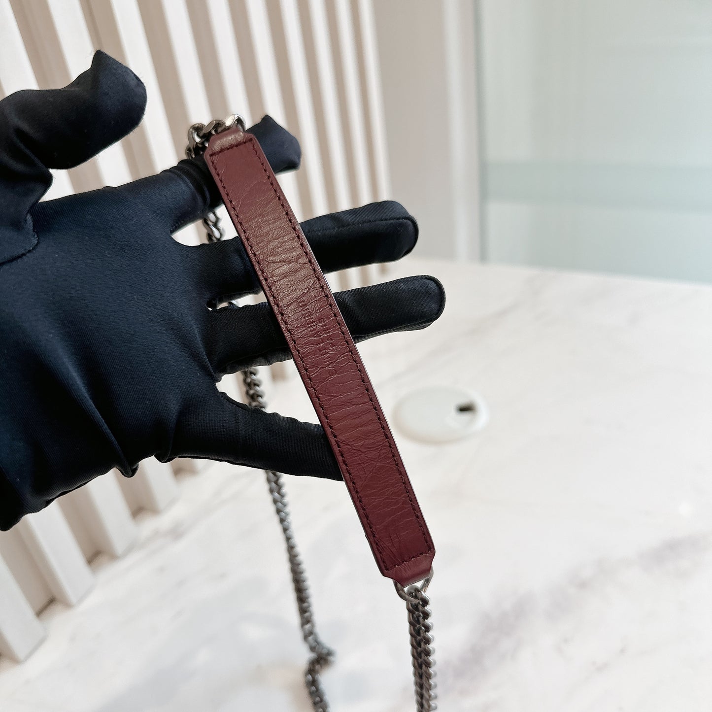 YSL Niki Mini in Burgundy Colour