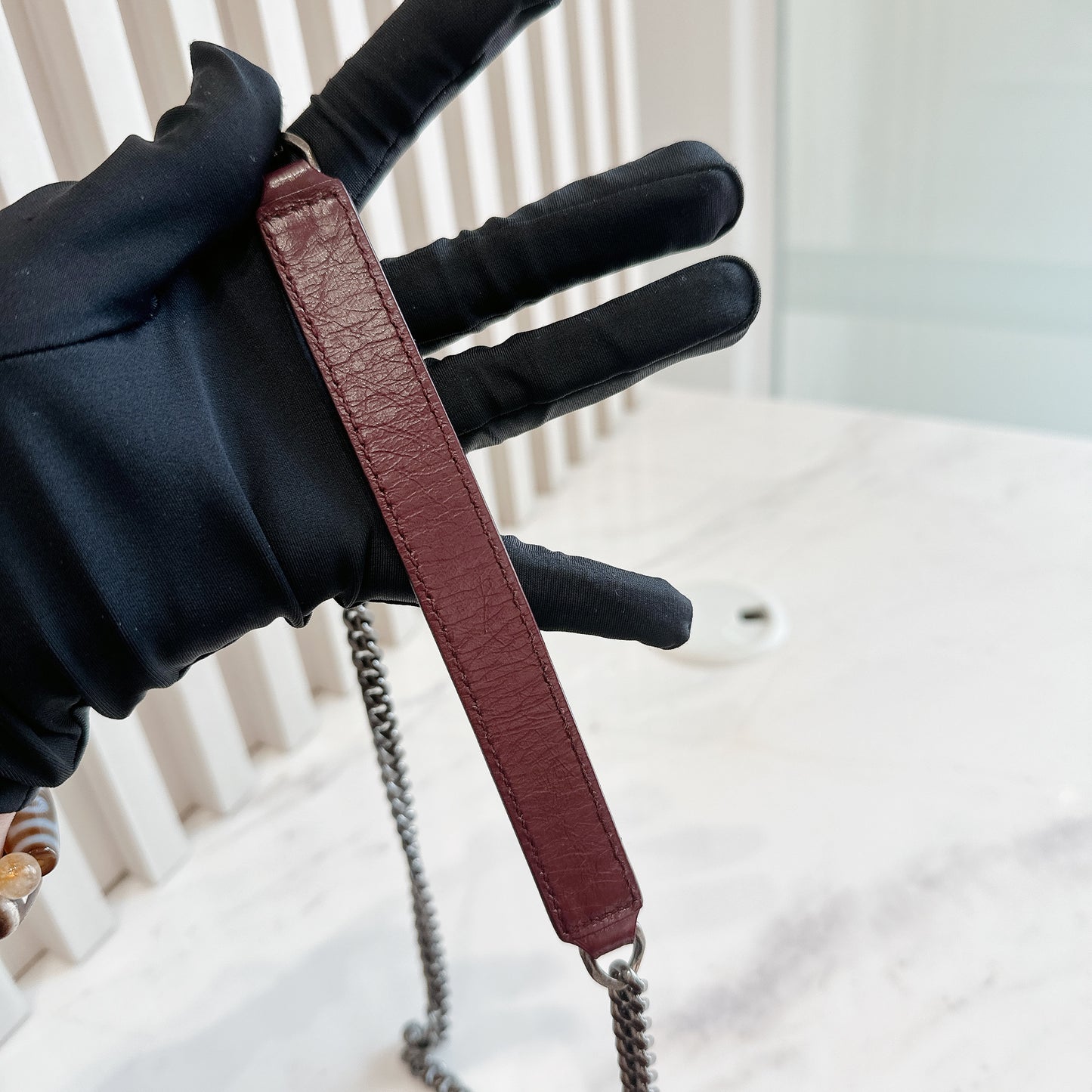 YSL Niki Mini in Burgundy Colour