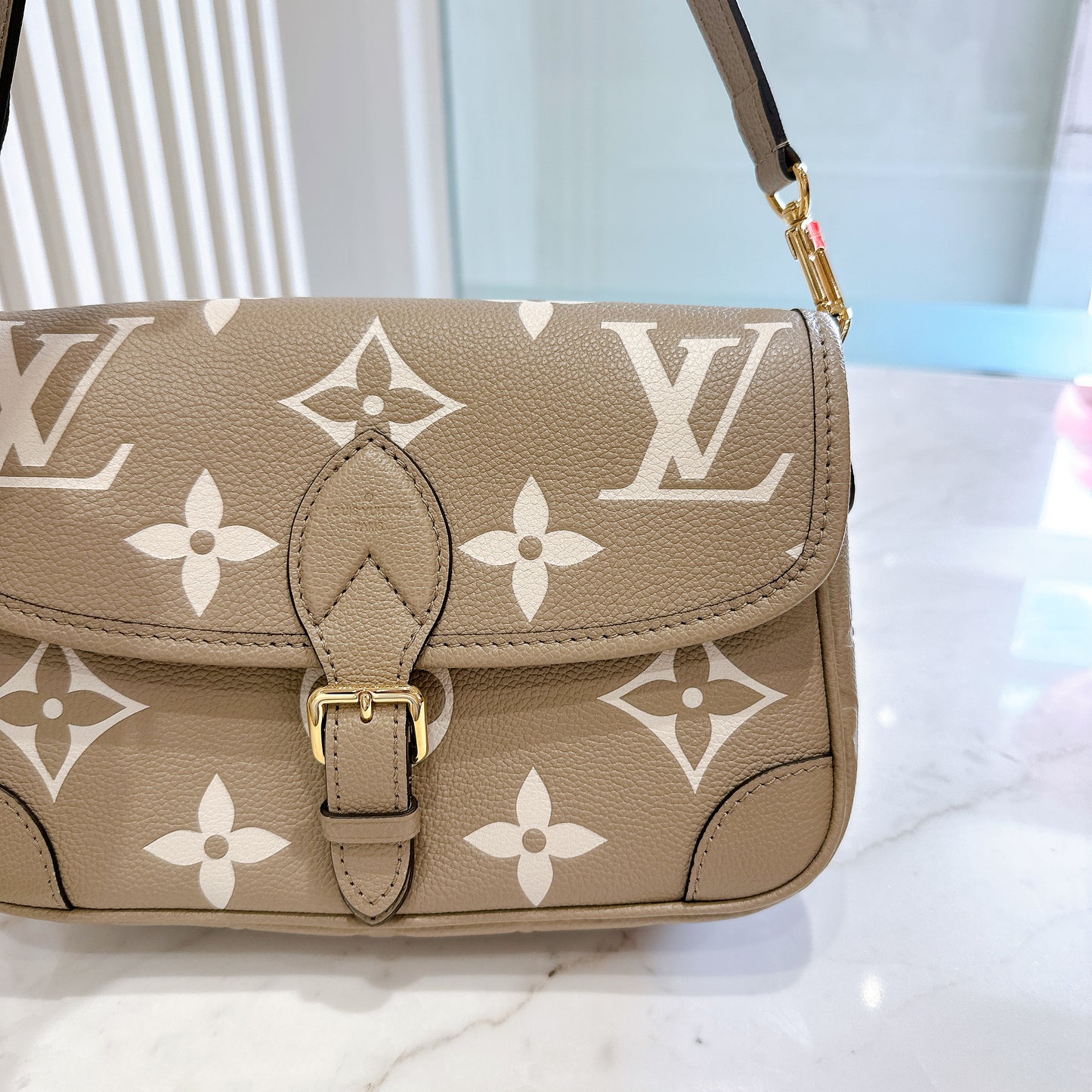 LV Monogram Diane in Tourterelle and Cream