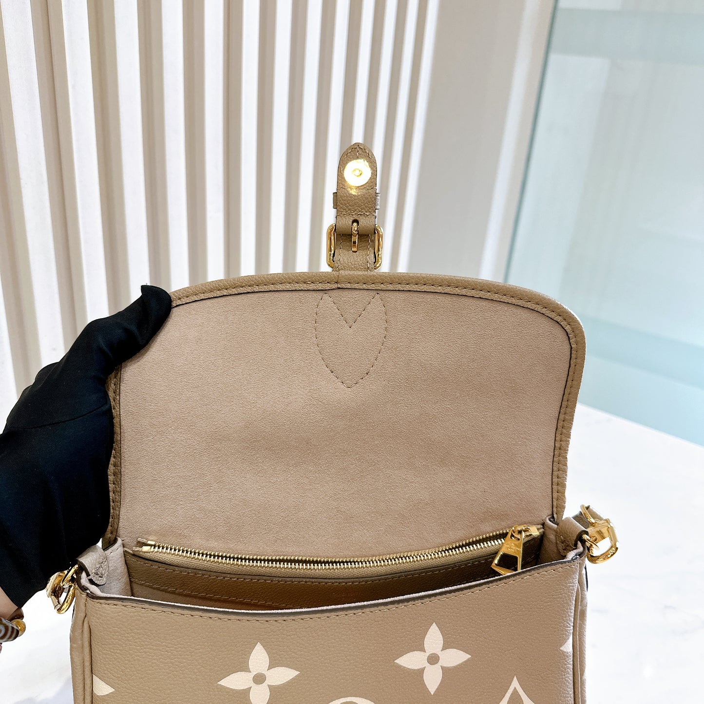 LV Monogram Diane in Tourterelle and Cream