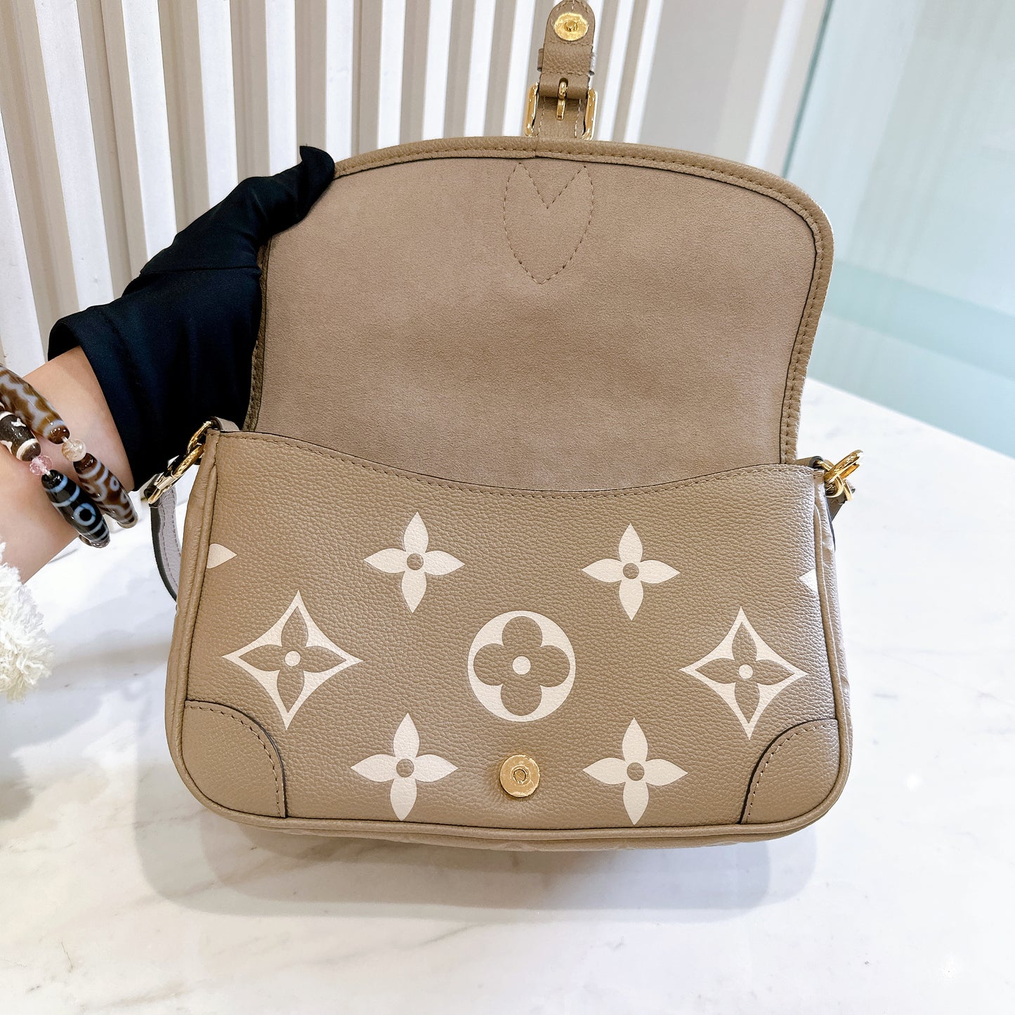 LV Monogram Diane in Tourterelle and Cream