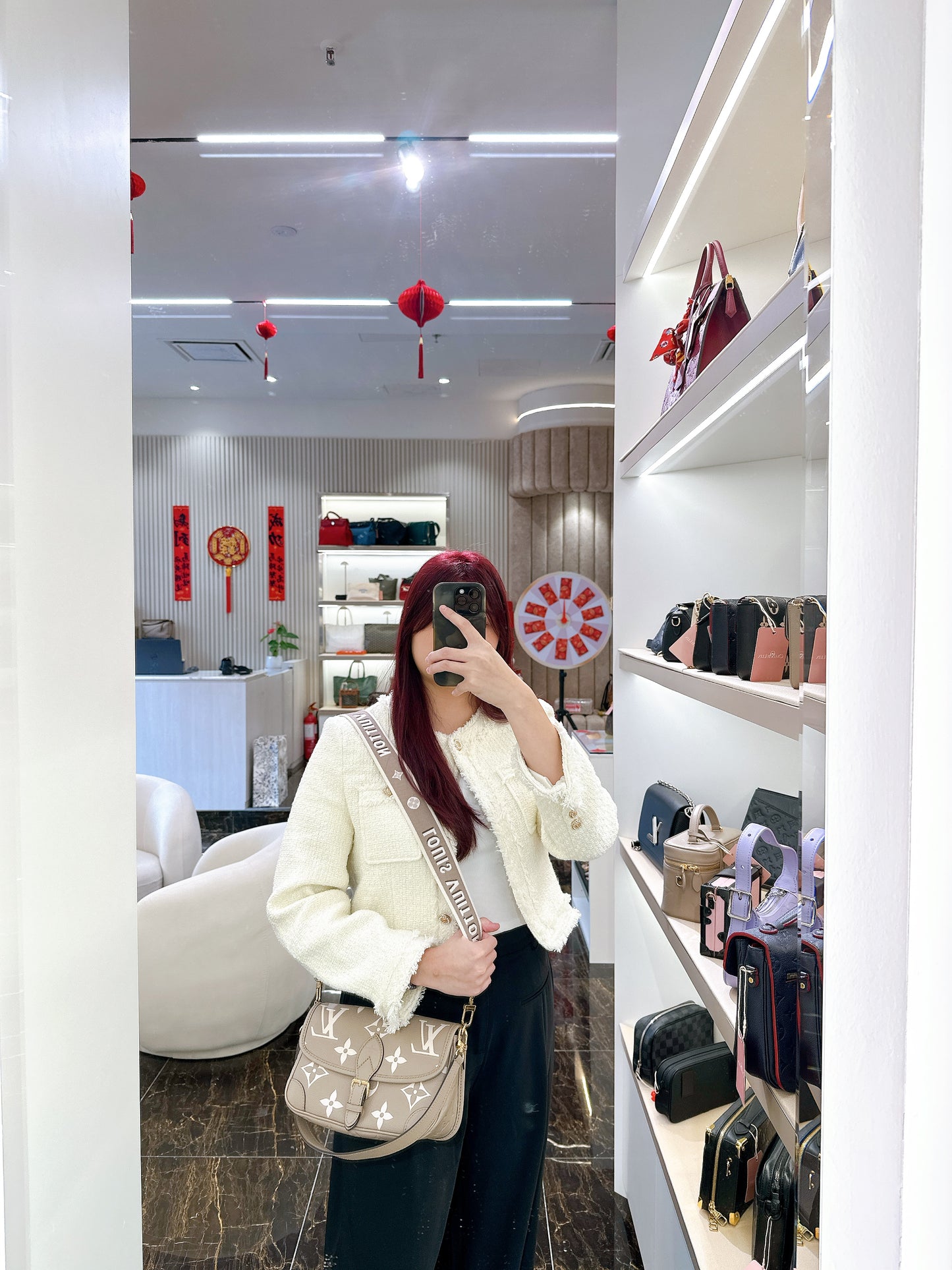 LV Monogram Diane in Tourterelle and Cream