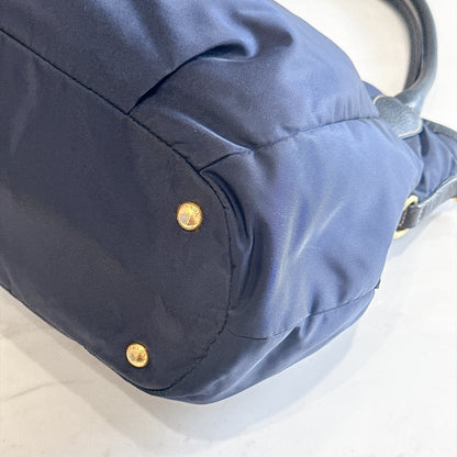 Prada 2 Way Navy Blue Nylon Tote