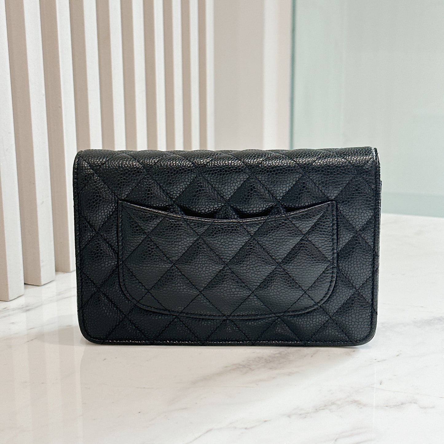 Chanel Classic CC Turnlock WOC Black in GHW