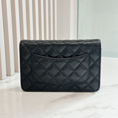 Chanel Classic CC Turnlock WOC Black in GHW