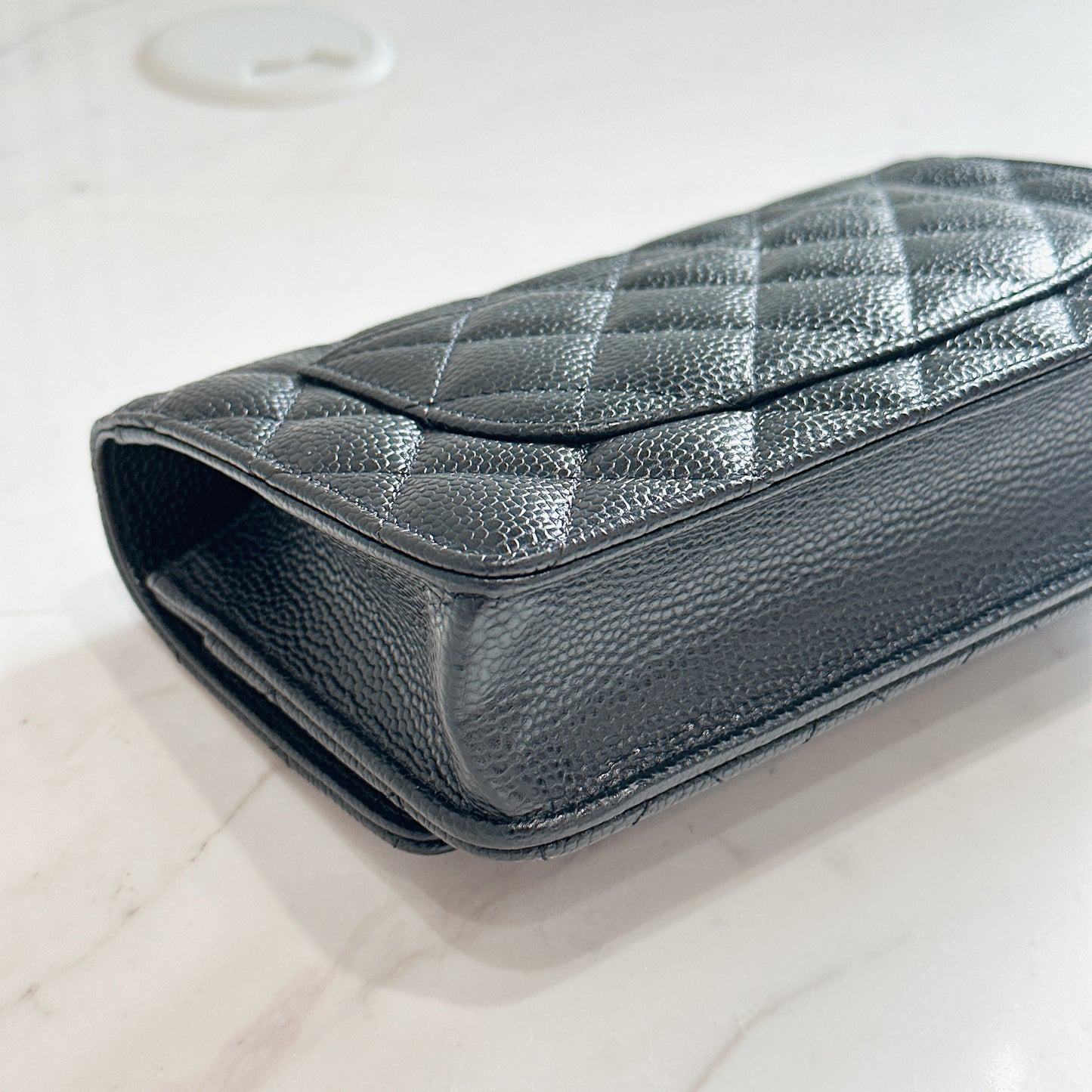 Chanel Classic CC Turnlock WOC Black in GHW