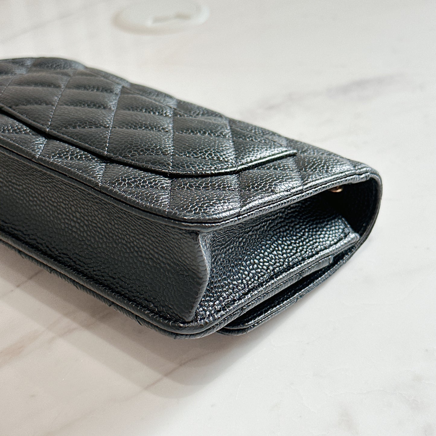 Chanel Classic CC Turnlock WOC Black in GHW