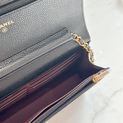 Chanel Classic CC Turnlock WOC Black in GHW