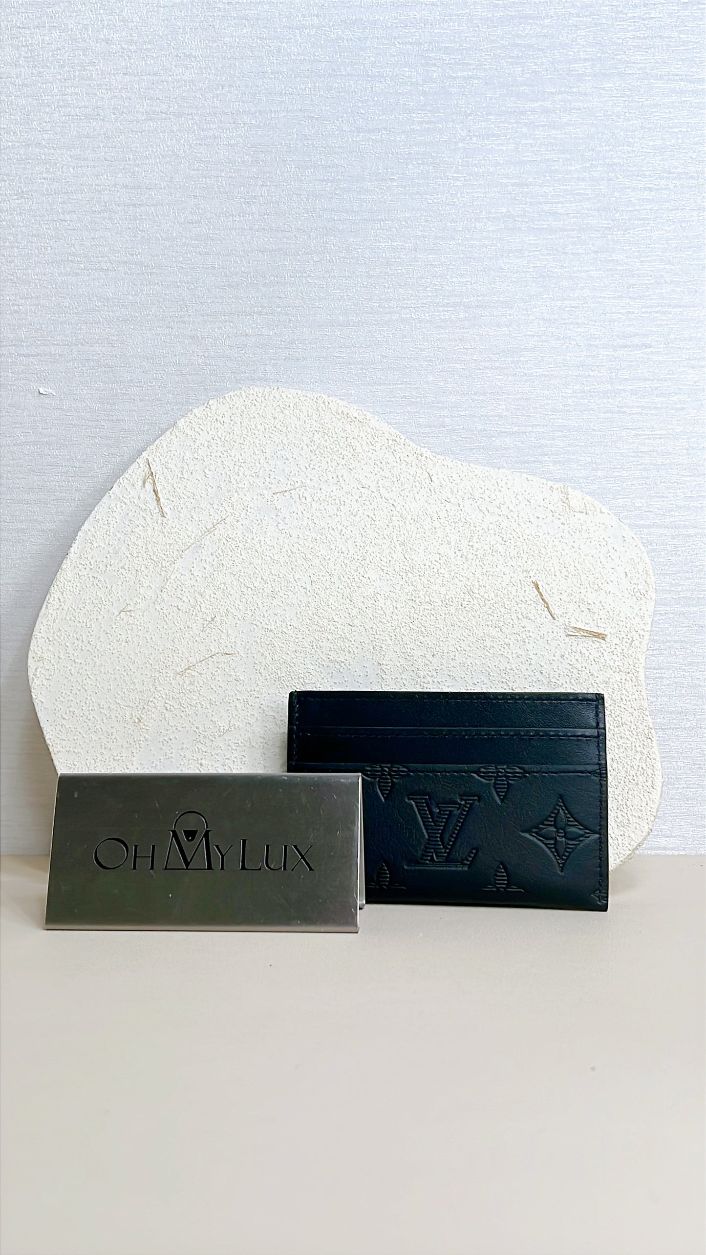 LV Double Card Holder in Black Shadow Monogram