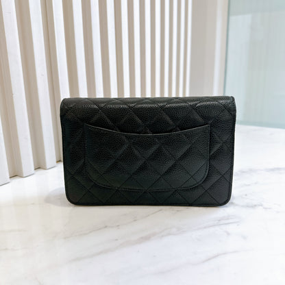 Chanel Caviar CC Turnlock WOC in Black GHW