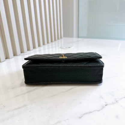 Chanel Caviar CC Turnlock WOC in Black GHW
