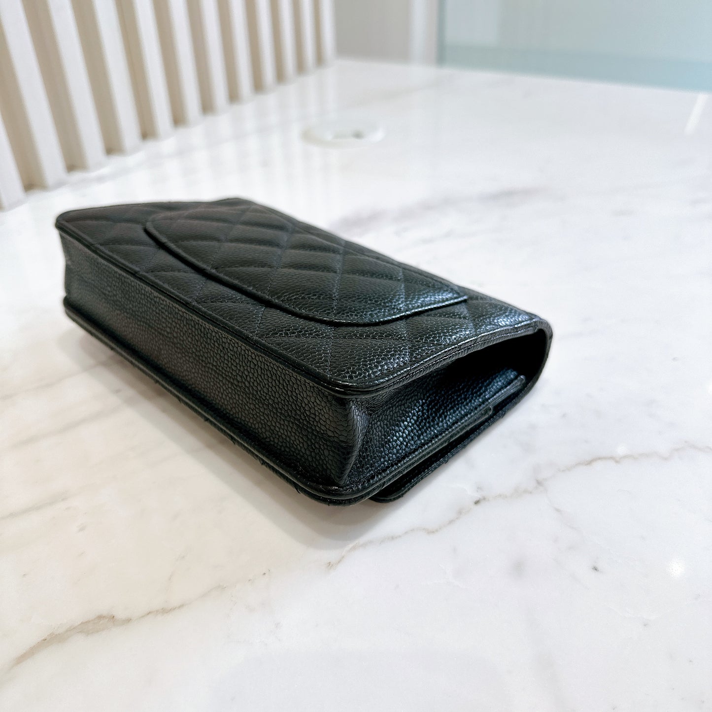 Chanel Caviar CC Turnlock WOC in Black GHW