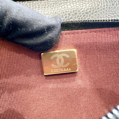 Chanel Caviar CC Turnlock WOC in Black GHW