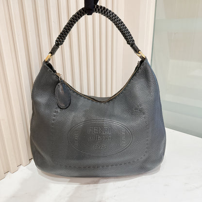Fendi Black Leather Tote Bag