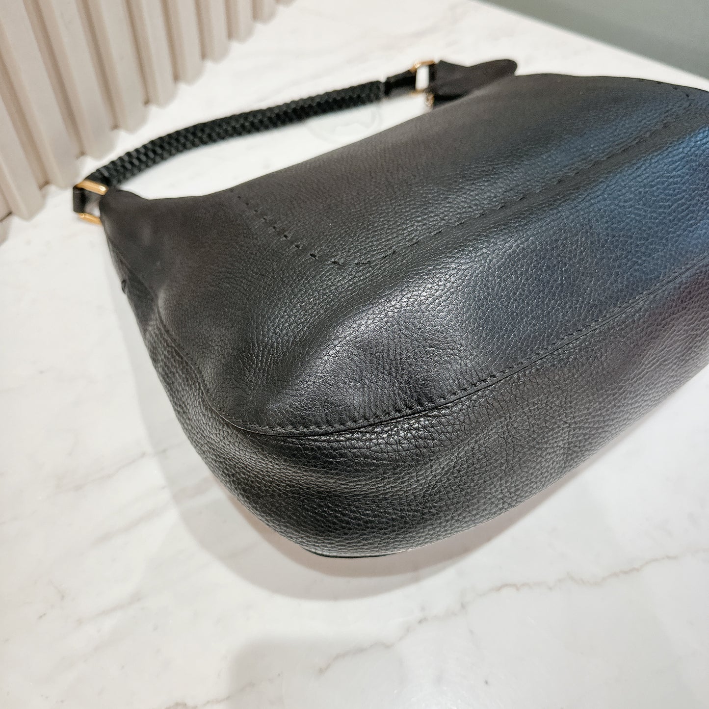 Fendi Black Leather Tote Bag